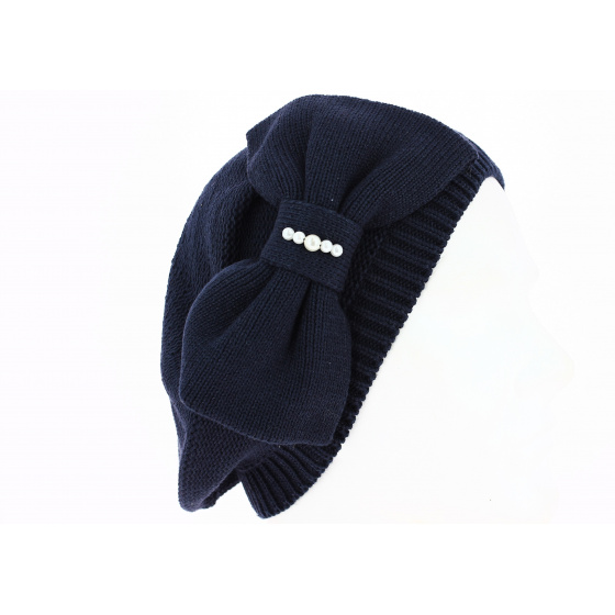 Summer beret Bella Cotton Navy- BeBeret 