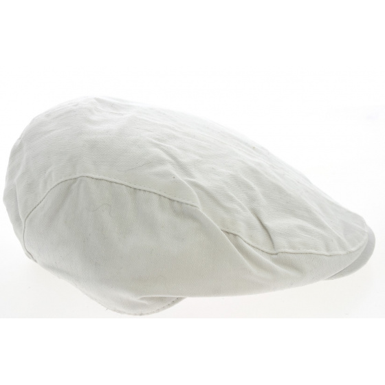 White Cotton Plasterer Flat Cap - Result Headwear White Cotton Plasterer Flat Cap - Result Headwear