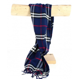 Fancy Blue/Red/Black Check Scarf - Traclet