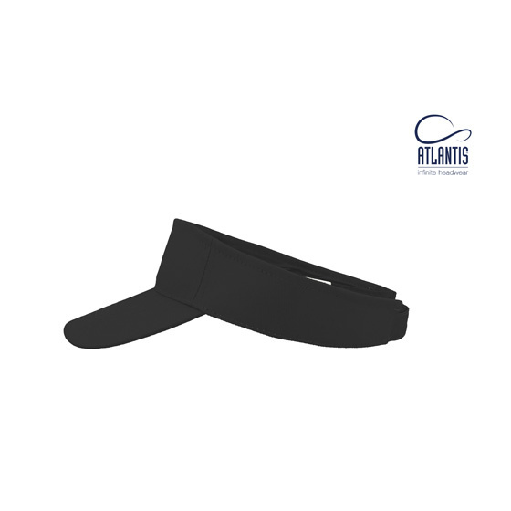 Visière Roland Noire en Coton- Atlantis