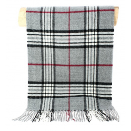 Grey Checkered Bamberg Scarf - Traclet