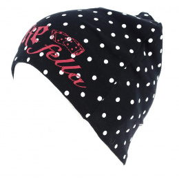 Rocke Fella Kids Black Polka Dot Beanie - Traclet