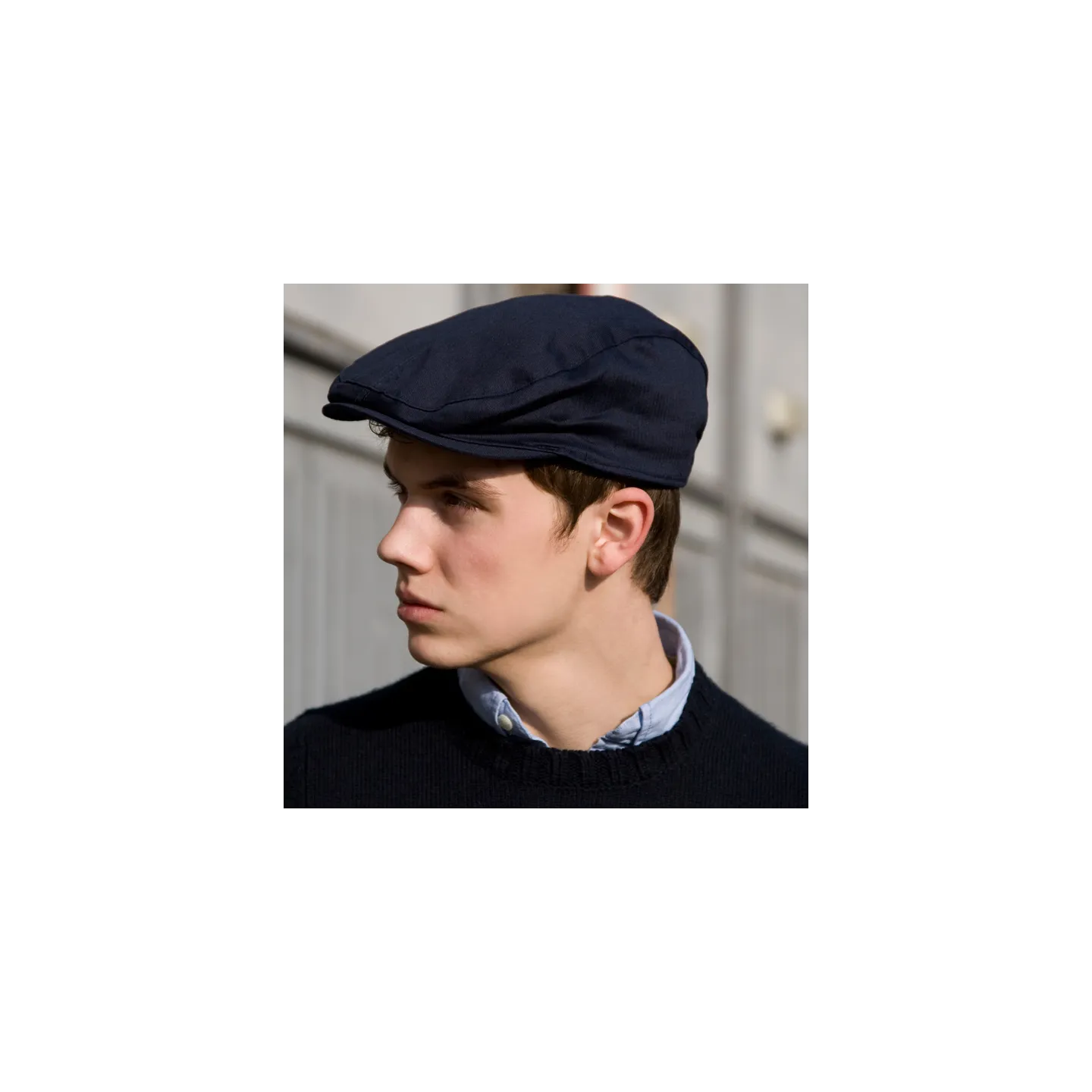 Casquette Plate Plâtrier Coton Noire- Result Headwear