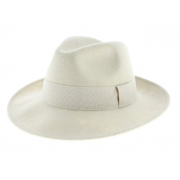Vanador White Waterproof Wool Felt Fedora Hat - Traclet