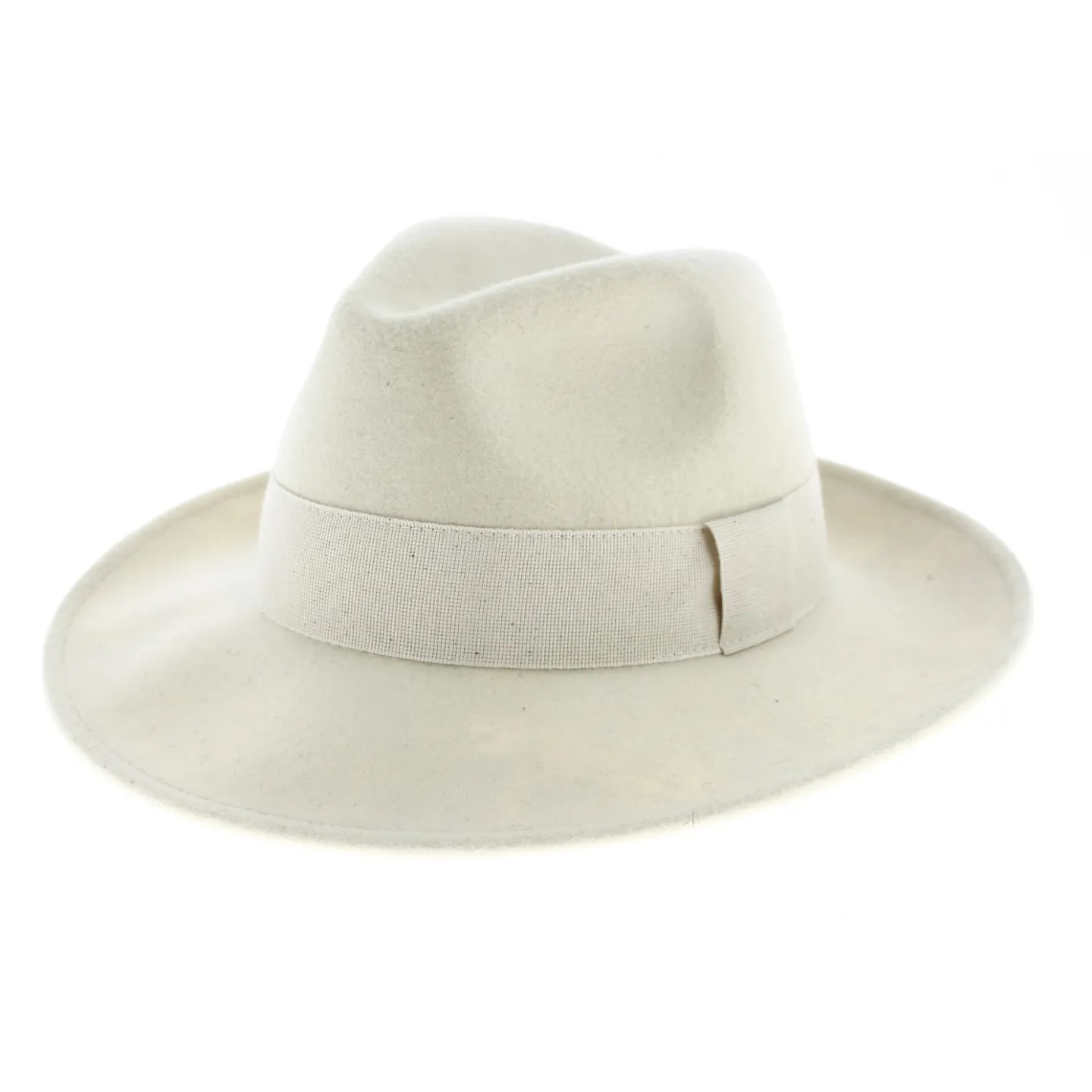 White Waterproof Wool Felt Fedora Hat Reference: 8988 | Traclet Hat Shop