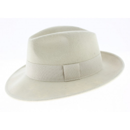 Fedora Hat Wool Felt White Water Resistant