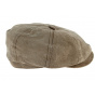 Hatteras Newsboy Leather Cap Taupe- Henschel 