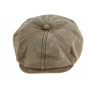 Hatteras Newsboy Leather Cap Taupe- Henschel 