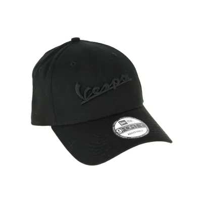 Black Cotton Vespa Strapback Cap - New Era Reference: 8992 | Traclet Hat Shop