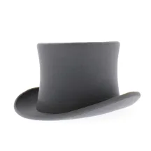 Chapeau haut de forme, fabrication française., en feutre laine Reference : 9016 | Chapellerie Traclet