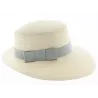 Casquette Panama Puyo Paille Naturelle Gris Perle- Traclet Reference : 9023 | Chapellerie Traclet
