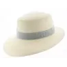 Casquette Panama Puyo Paille Naturelle Gris Perle- Traclet Reference : 9023 | Chapellerie Traclet