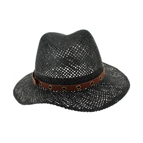 Traveller Thurins Black Paper Straw Hat - Traclet
