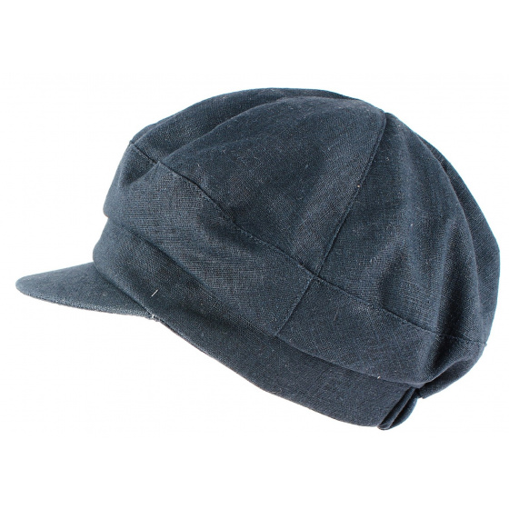 Naupiti Navy Newsboy Cap-Mtm