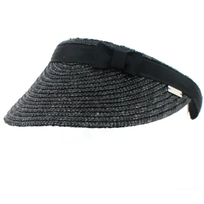 visiere paille noir  - achat de visière paille - achat chapeau Reference : 3546 | Chapellerie Traclet