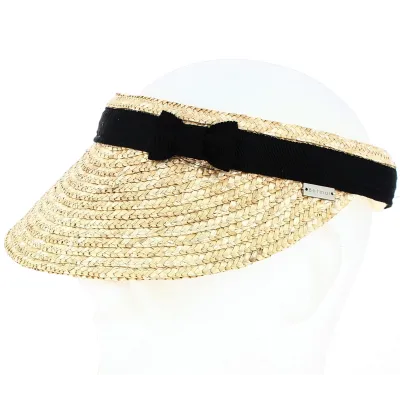 Natural straw visor - straw visor purchase - hat purchase Reference: 7533 | Chapellerie Traclet