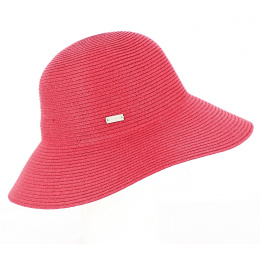 Marie Cossamer Red Wide-Brimmed Hat - Betmar