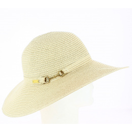 Selena Summer Wide-Brimmed Paper Straw Hat Beige - Betmar