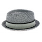 Cliffhanger PorkPie Paper Straw Hat Grey - Fléchet