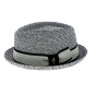Cliffhanger PorkPie Paper Straw Hat Grey - Fléchet