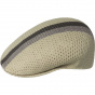 Mesh-Stripe 504 Beige Flat Cap - Kangol