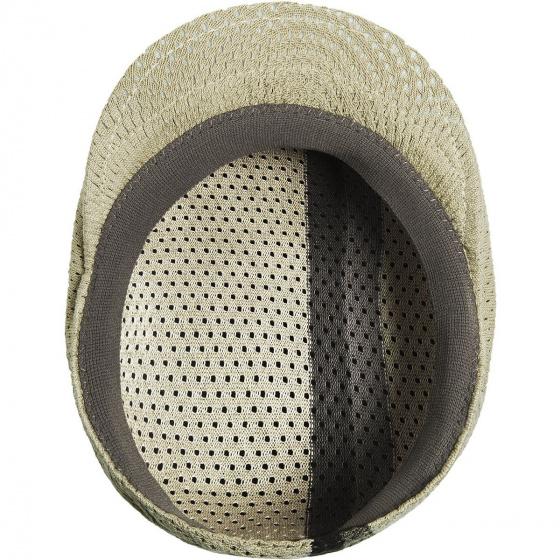 Mesh-Stripe 504 Beige Flat Cap - Kangol