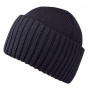 Navy Wool Lapel Hat- Traclet
