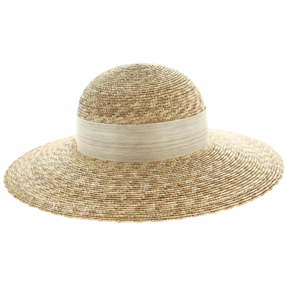 Monique Straw & Bow Couture Wide-Brimmed Hat - Traclet