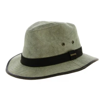 Chapeau Traveller Wellfleet Coton Vert- Stetson Reference : 9160 | Chapellerie Traclet