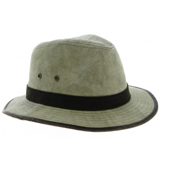 Green Cotton Wellfleet Traveller Hat - Stetson