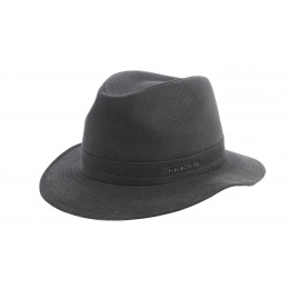 Black Cotton Butler Traveler Hat - Stetson