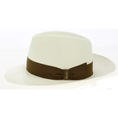Bleached Panama fedora hat - Borsalino Reference: 152 | Traclet Hat Shop