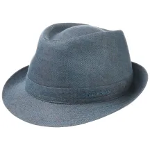 Chapeau Osceola Trilby lin Bleu/Marron- Stetson Reference : 9169 | Chapellerie Traclet