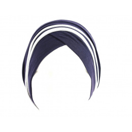 Navy/Silver Nubie Turban