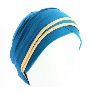 Turban Nubie Turquoise/Or Reference : 9172 | Chapellerie Traclet
