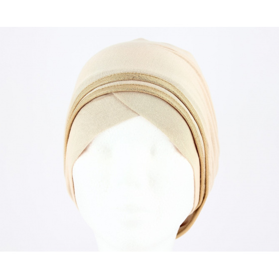 Nubie Turban Beige/Gold