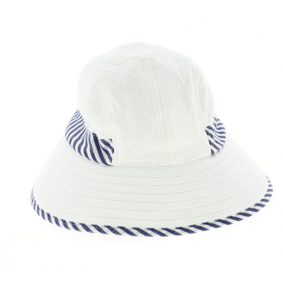 Casquette Visière Haute Protection Marennes Rayures Bleues- Soway Casquette Visière Haute Protection Marennes Rayures Bleues- Soway