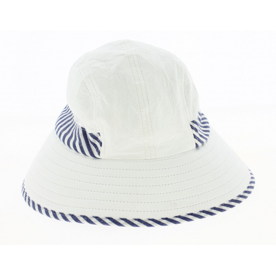 Casquette Visière Haute Protection Marennes Rayures Bleues- Soway Casquette Visière Haute Protection Marennes Rayures Bleues- Soway