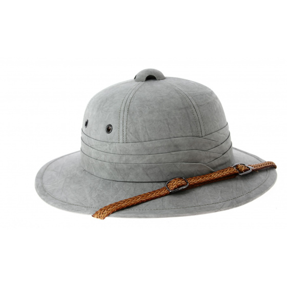 Casque Colonial Pith Gris- Stetson  Casque Colonial Pith Gris- Stetson