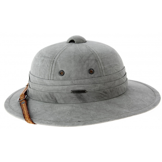 Casque Colonial Pith Gris- Stetson  Casque Colonial Pith Gris- Stetson