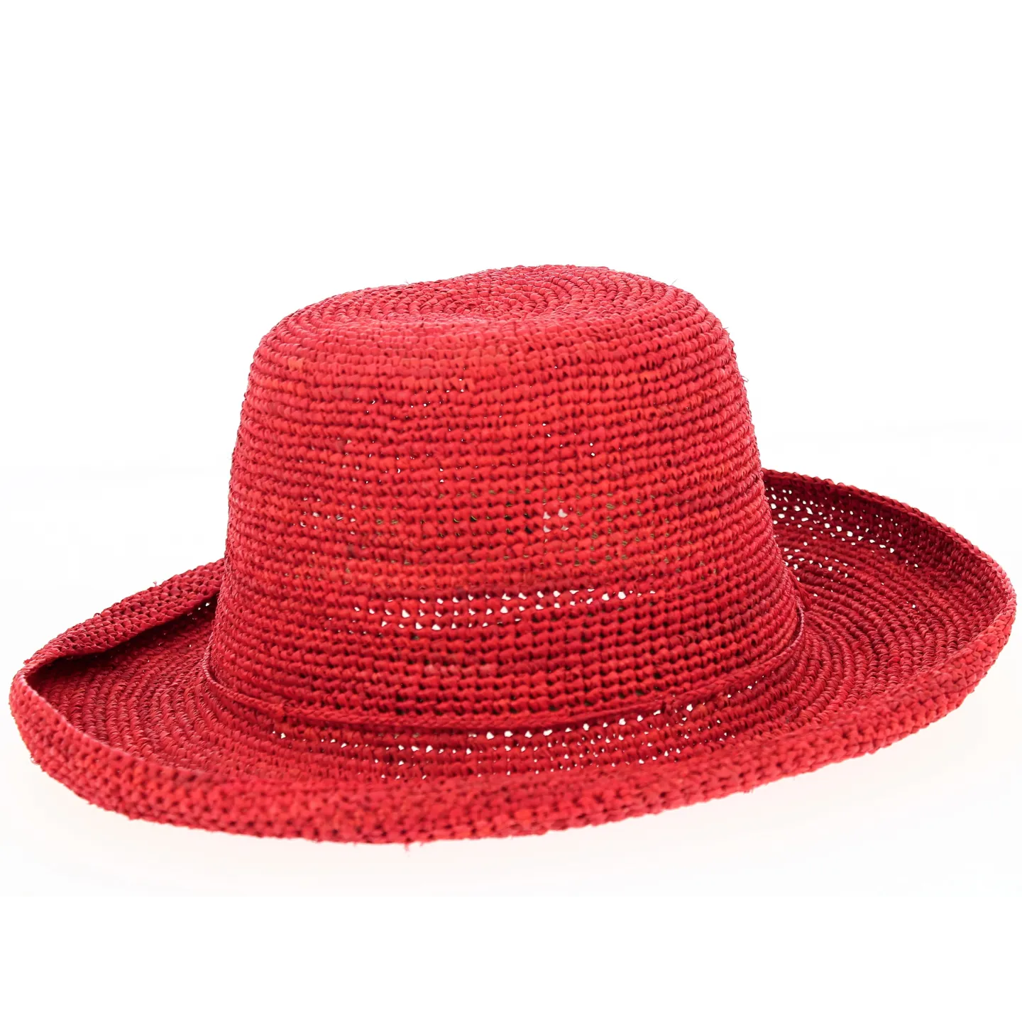 Chapeau breton Raphia Camélia Rouge - Traclet- boutique de chapeau Reference : 8002 | Chapellerie Traclet