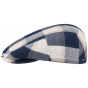 Kent Checkered Linen Flat Cap - Stetson