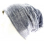 Reversible Gray & Blue Cotton Beanie - Stetson