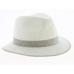 Fouras Traveller Hat Cream & Beige Linen- Traclet