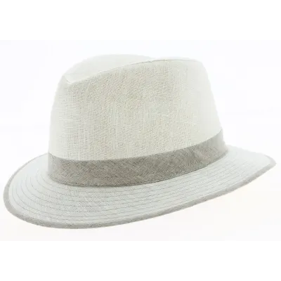 Chapeau Traveller Fouras Lin Crème & Beige- Traclet
