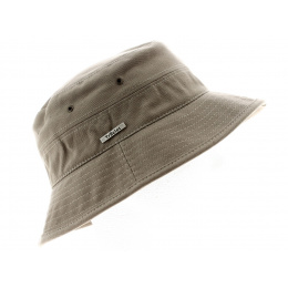 Taupe Cotton Denain Bucket Hat - Traclet