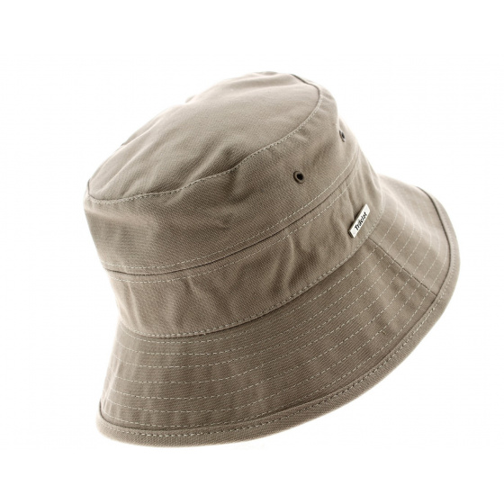 Taupe Cotton Denain Bucket Hat - Traclet