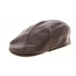 Tanque Flat Cap Brown Leather- Stetson
