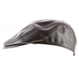 Brown Leather Tanque Flat Cap - Stetson