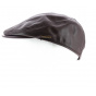 Brown Leather Tanque Flat Cap - Stetson
